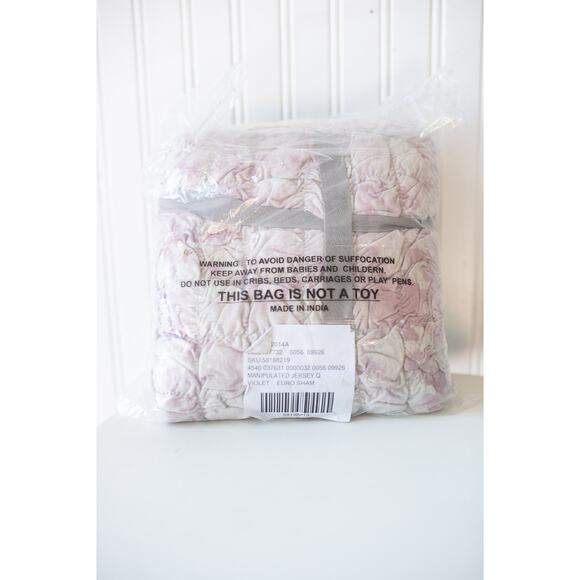 Anthropologie Textured Blythe Jersey Euro Sham Purple 1 - Picture 2 of 2